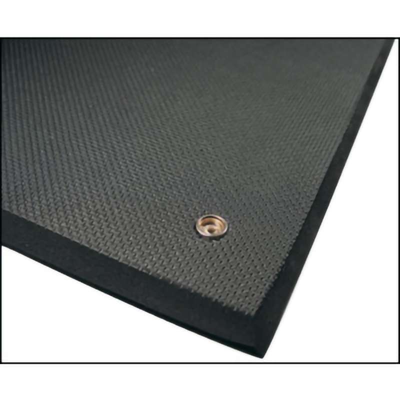 Conductive Rubber Floor Mat with Ground Cord and Snap, 3' x 5'
